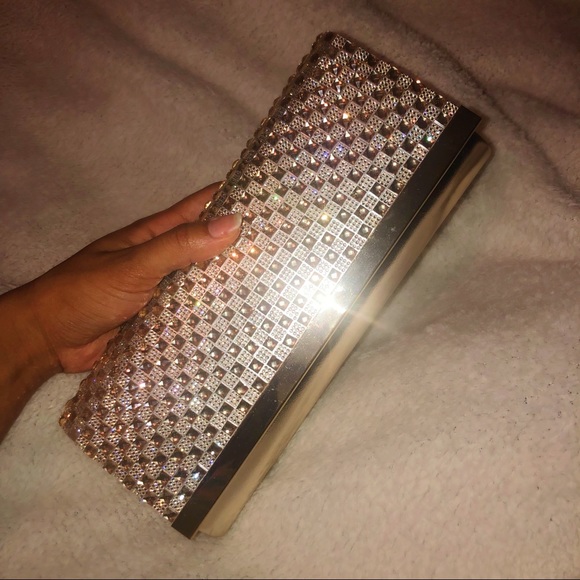 Call It Spring Gold Textured Glitter Clutch - Picture 7 of 7